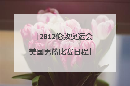 2012伦敦奥运会美国男篮比赛日程