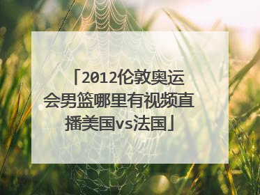 2012伦敦奥运会男篮哪里有视频直播美国vs法国