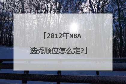 2012年NBA选秀顺位怎么定?
