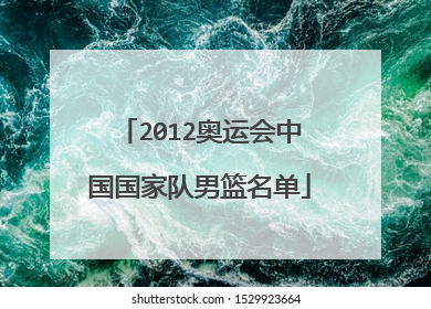2012奥运会中国国家队男篮名单