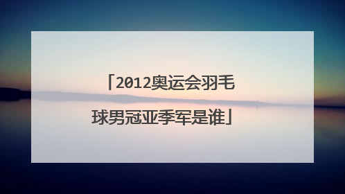 2012奥运会羽毛球男冠亚季军是谁