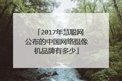 2017年慧聪网公布的中国网络摄像机品牌有多少