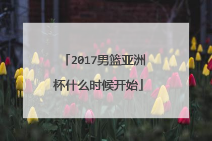 2017男篮亚洲杯什么时候开始