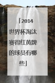 2014世界杯淘汰赛得红黄牌的球员有哪些