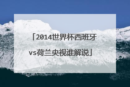 2014世界杯西班牙vs荷兰央视谁解说