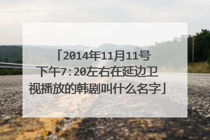 2014年11月11号下午7:20左右在延边卫视播放的韩剧叫什么名字