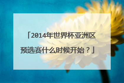 2014年世界杯亚洲区预选赛什么时候开始？