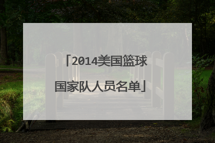 2014美国篮球国家队人员名单