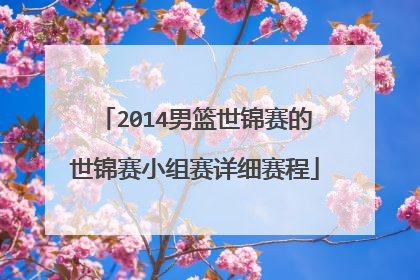 2014男篮世锦赛的世锦赛小组赛详细赛程