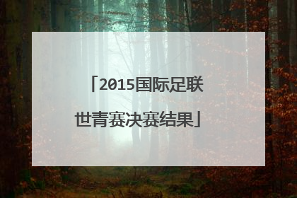 2015国际足联世青赛决赛结果