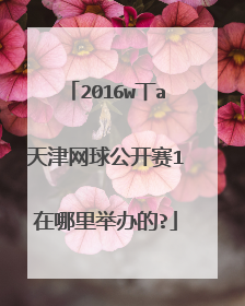 2016w丅a天津网球公开赛1在哪里举办的?