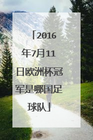 2016年7月11日欧洲杯冠军是哪国足球队