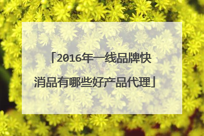 2016年一线品牌快消品有哪些好产品代理