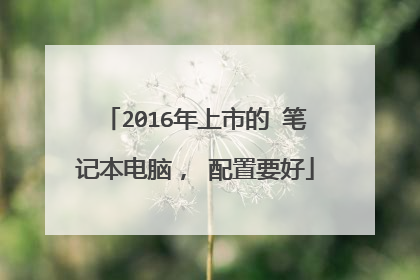2016年上市的 笔记本电脑, 配置要好