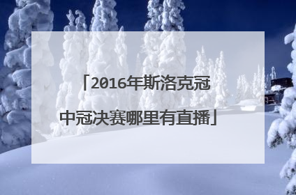 2016年斯洛克冠中冠决赛哪里有直播