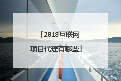 2018互联网项目代理有哪些
