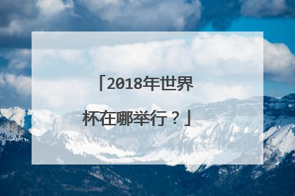 2018年世界杯在哪举行？
