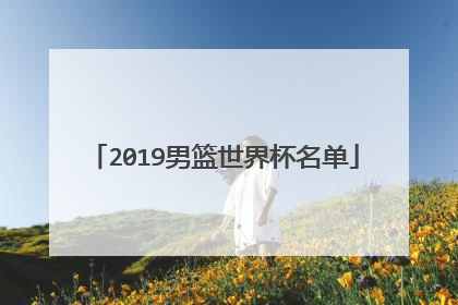2019男篮世界杯名单