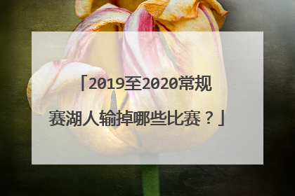2019至2020常规赛湖人输掉哪些比赛？