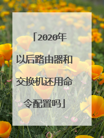 2020年以后路由器和交换机还用命令配置吗