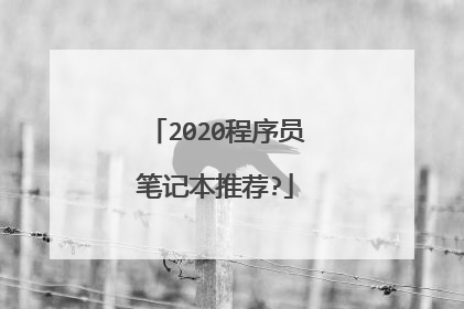 2020程序员笔记本推荐?