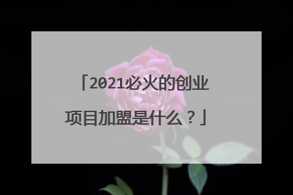 2021必火的创业项目加盟是什么？