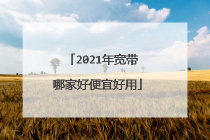 2021年宽带哪家好便宜好用