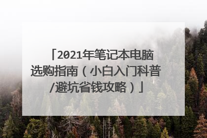2021年笔记本电脑选购指南（小白入门科普/避坑省钱攻略）