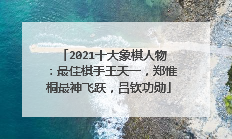 2021十大象棋人物：最佳棋手王天一，郑惟桐最神飞跃，吕钦功勋