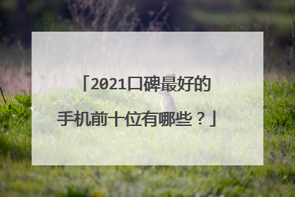2021口碑最好的手机前十位有哪些?