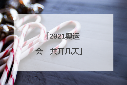 2021奥运会一共开几天