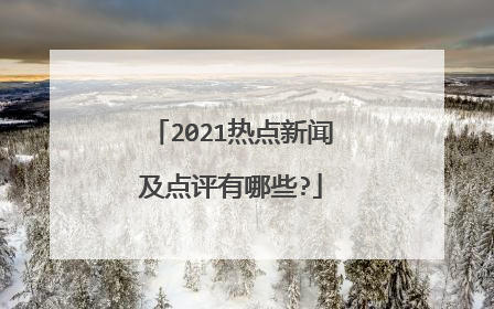 2021热点新闻及点评有哪些?