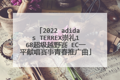 2022 adidas TERREX崇礼168超级越野赛 EC一平献唱赛事青春推广曲