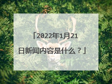 2022年1月21日新闻内容是什么?