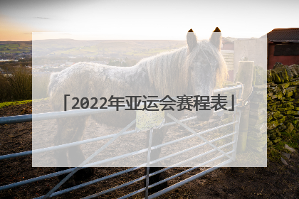 2022年亚运会赛程表