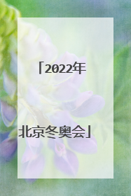 2022年北京冬奥会