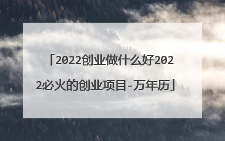 2022创业做什么好2022必火的创业项目-万年历