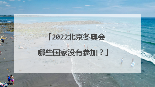 2022北京冬奥会哪些国家没有参加？