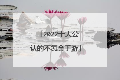 2022十大公认的不氪金手游