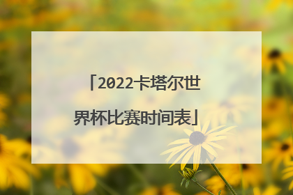 2022卡塔尔世界杯比赛时间表