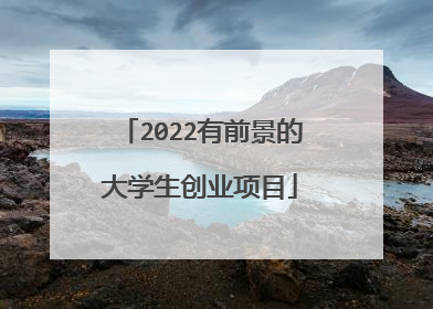 2022有前景的大学生创业项目