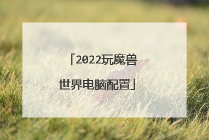 2022玩魔兽世界电脑配置