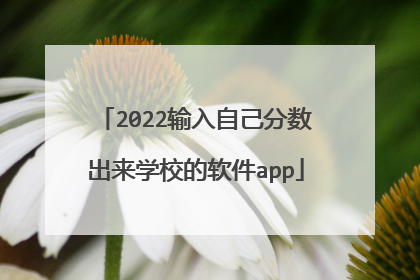 2022输入自己分数出来学校的软件app