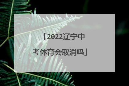 2022辽宁中考体育会取消吗