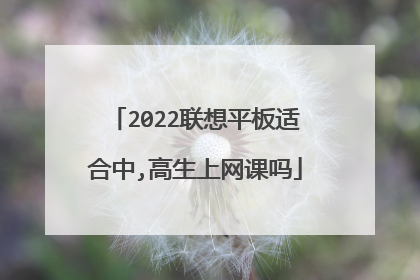 2022联想平板适合中,高生上网课吗