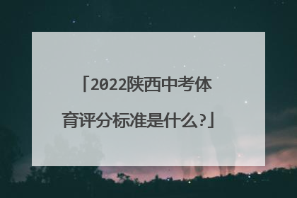 2022陕西中考体育评分标准是什么?