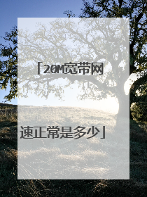 20M宽带网速正常是多少
