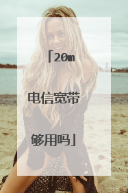 20m电信宽带够用吗