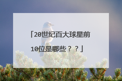 20世纪百大球星前10位是哪些？？