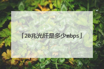 20兆光纤是多少mbps